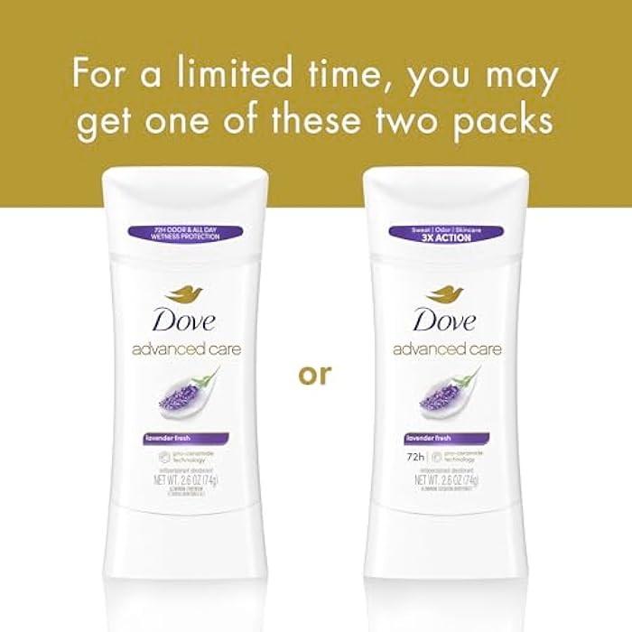 Dove Advanced Care Antiperspirant Deodorant Stick Lavender Fresh for Helping Repair Skin Barrier After Shaving, with 72-Hour Sweat & Odor Protection, 2.6 oz - Image 3